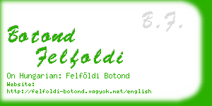botond felfoldi business card