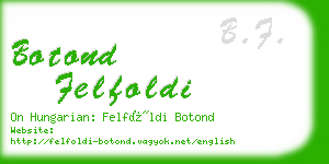 botond felfoldi business card